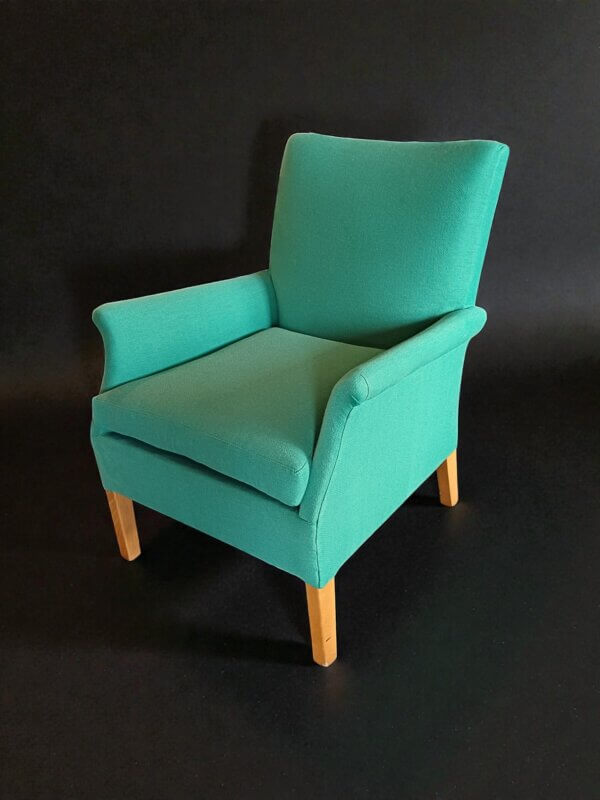 Green Chintz Upholstered Armchair